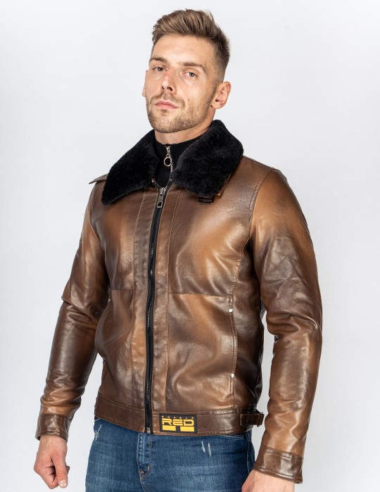 MAGNUS Leather Jacket Brown