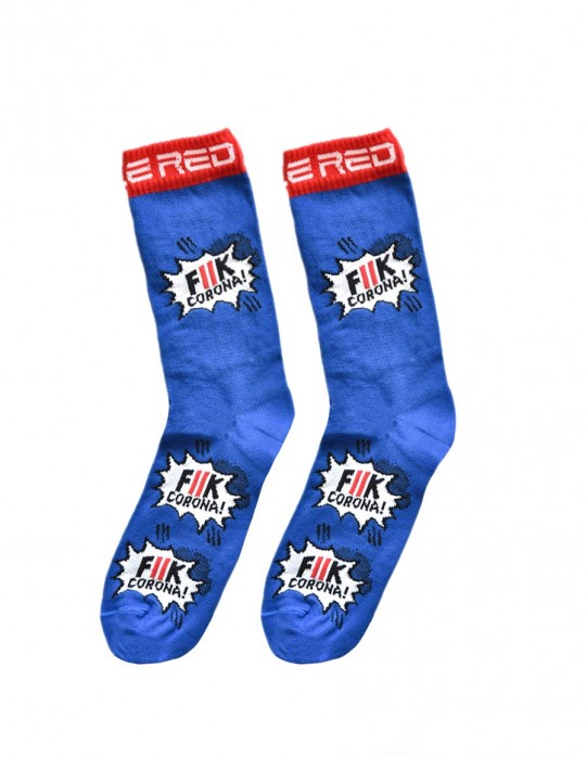 Ponožky DOUBLE FUN FCK Corona Blue