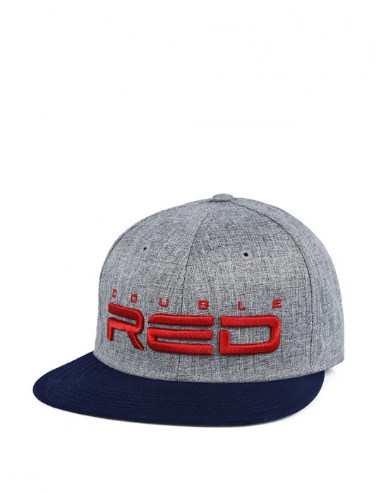 JERSEY DOUBLE RED 3D Embroidery Cap Grey/Blue
