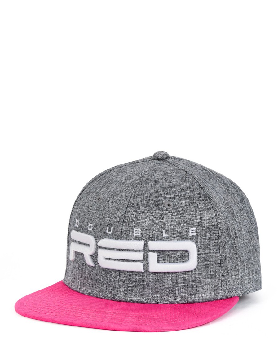 STREETGIRL DOUBLE RED Snapback Melange 3D Embroidery Grey/Pink