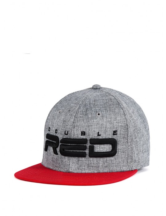 STREETHERO DOUBLE RED Snapback Melange 3D Embroidery Grey/Red