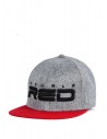 STREETHERO DOUBLE RED Snapback Melange 3D Embroidery Grey/Red